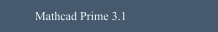 Mathcad Prime 3.1
